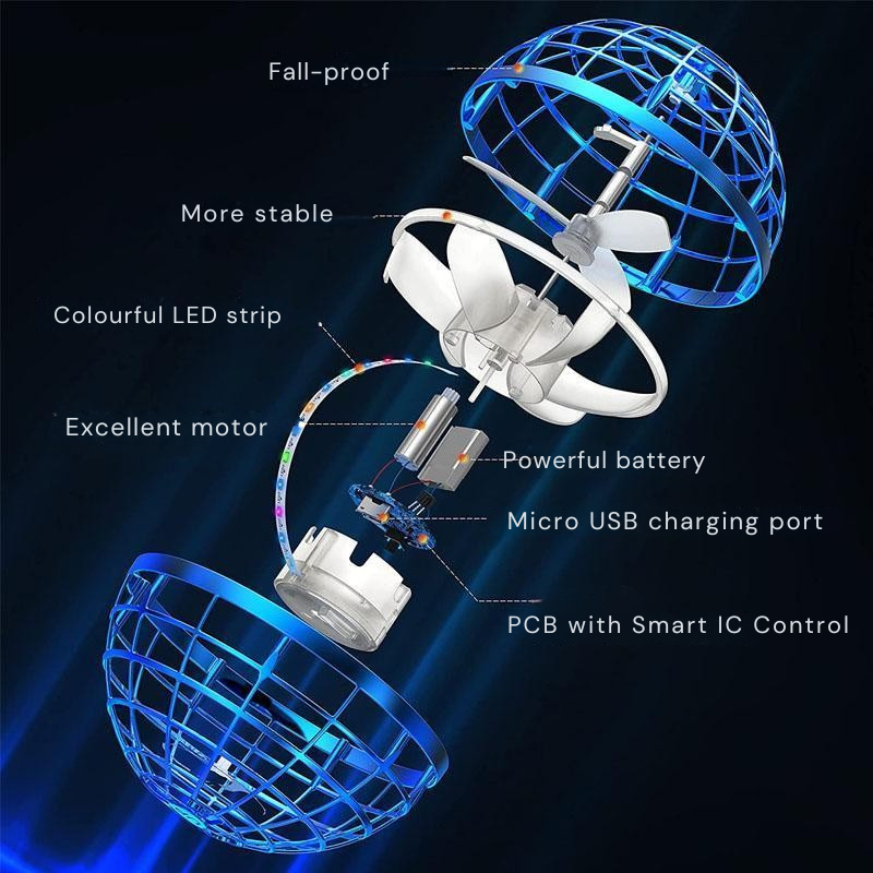 Balle volante lumineuse pour jeux fun et interactifs