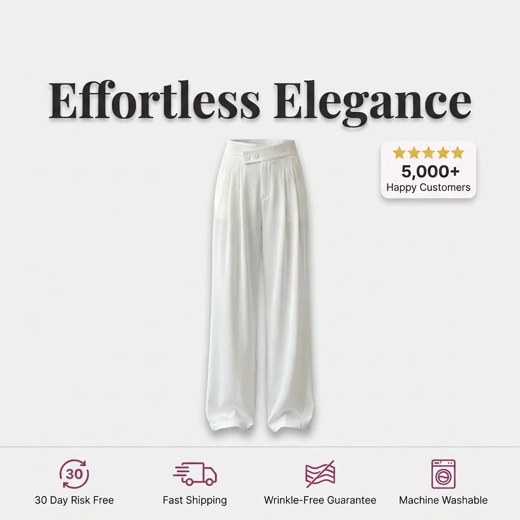 Pantalon Large - Flatte Instantanément Votre Silhouette