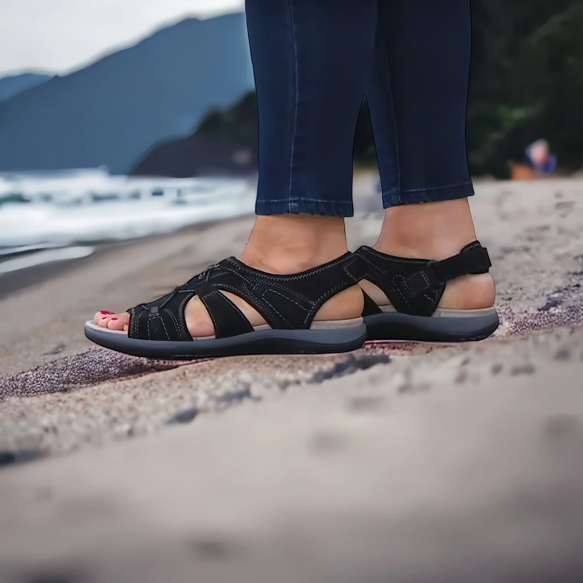 Sandales Orthopédiques, Marchez Enfin Sans Douleur Aux Pieds — Noir, photo 5