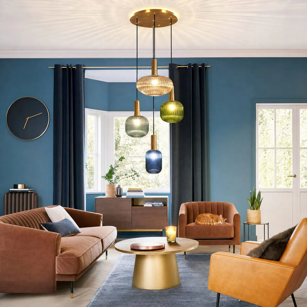 Lampada a Sospensione Chic in Vetro Vintage