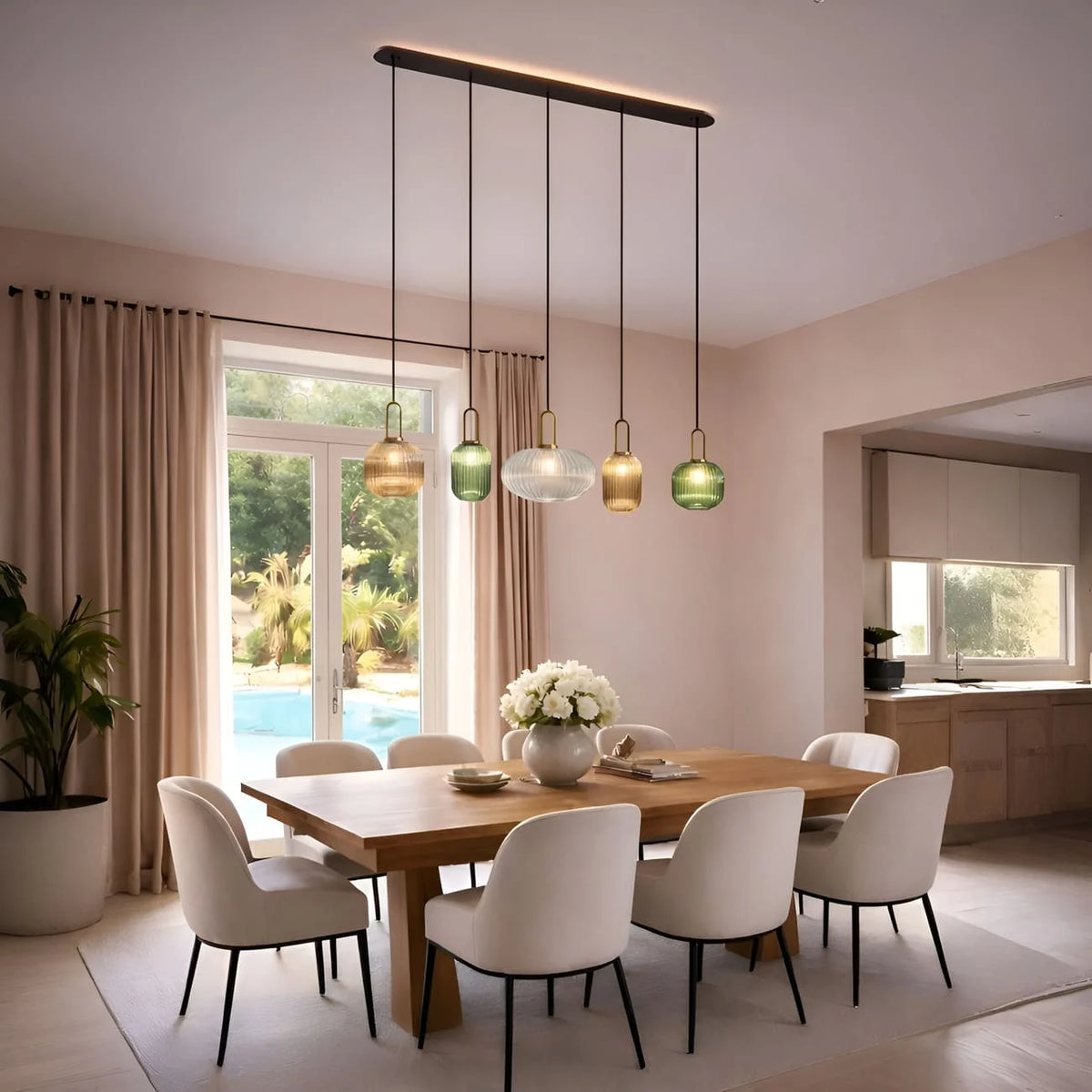 Lampada a Sospensione Chic in Vetro Vintage — foto 9