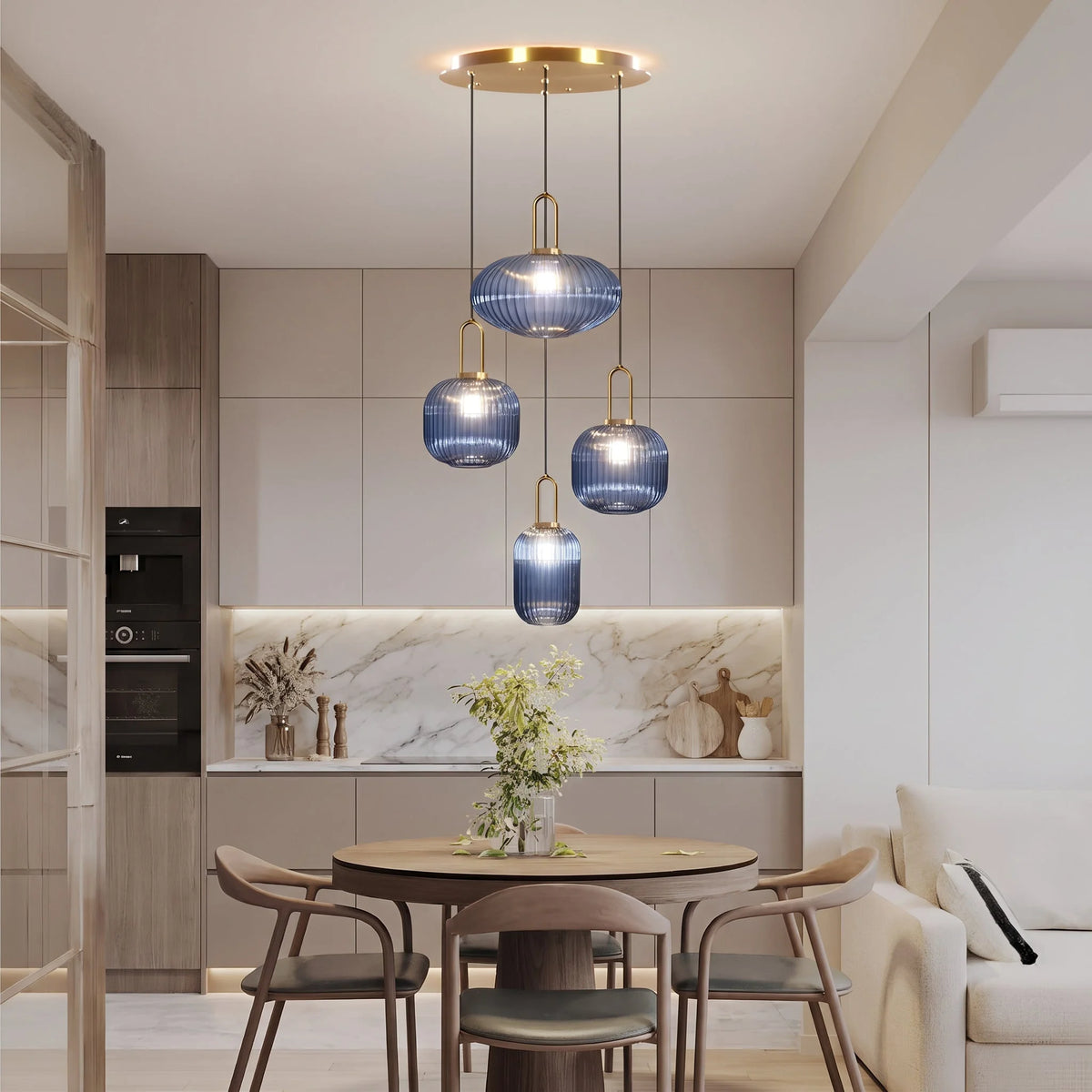 Lampada a Sospensione Chic in Vetro Vintage — foto 13