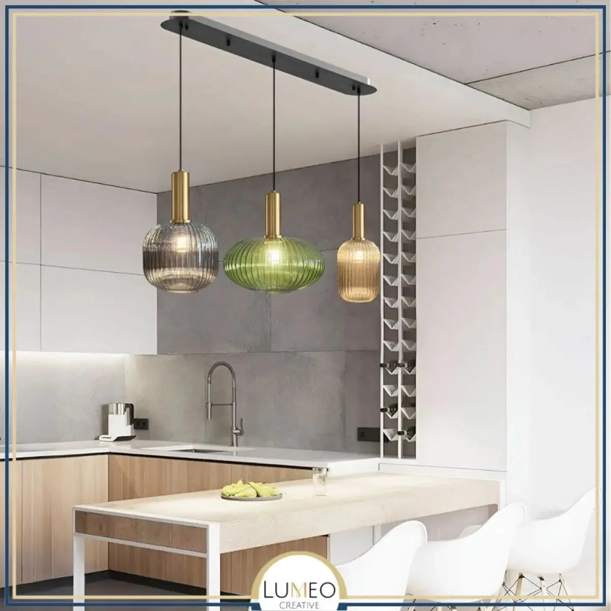 Lampada a Sospensione Chic in Vetro Vintage — foto 14