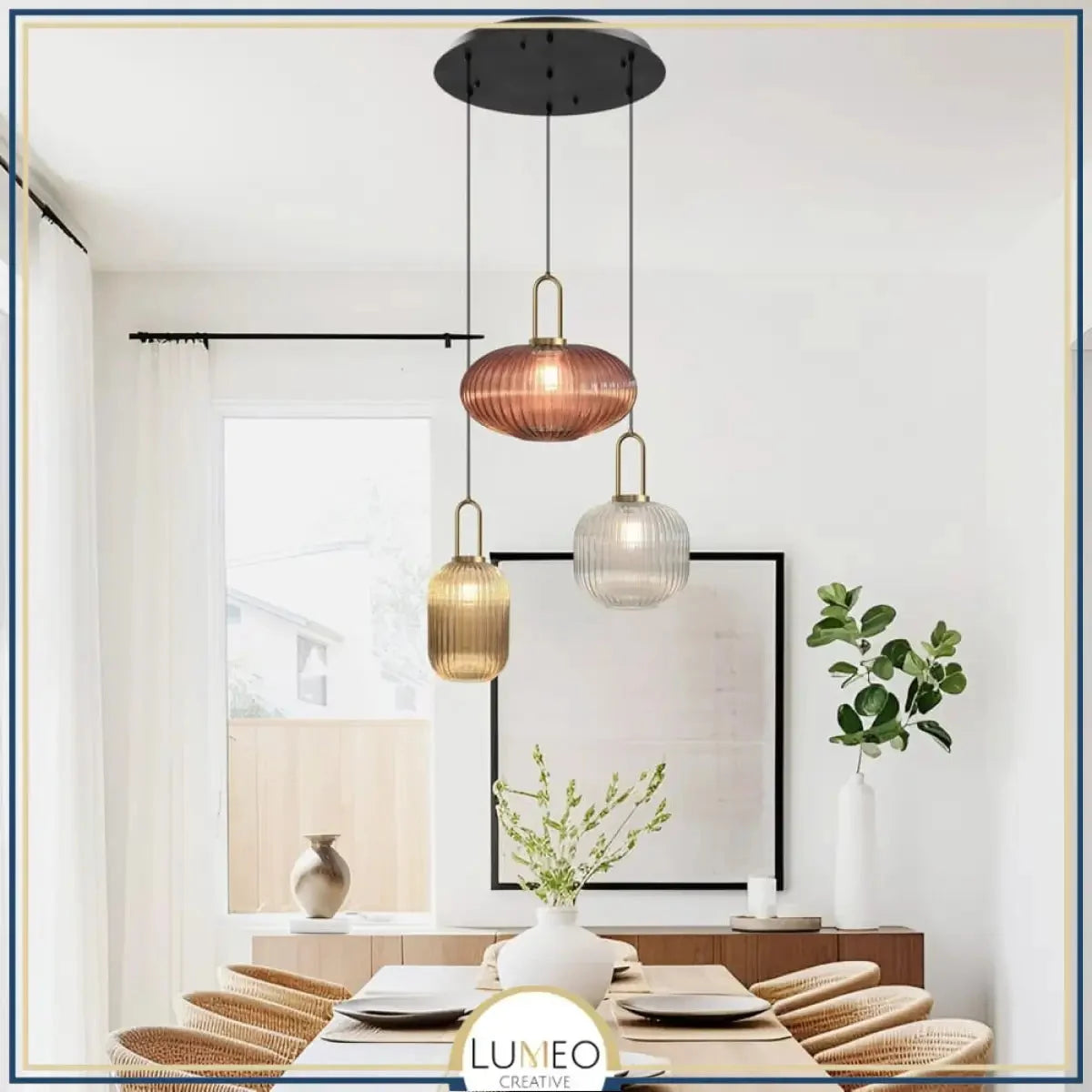 Lampada a Sospensione Chic in Vetro Vintage — foto 19