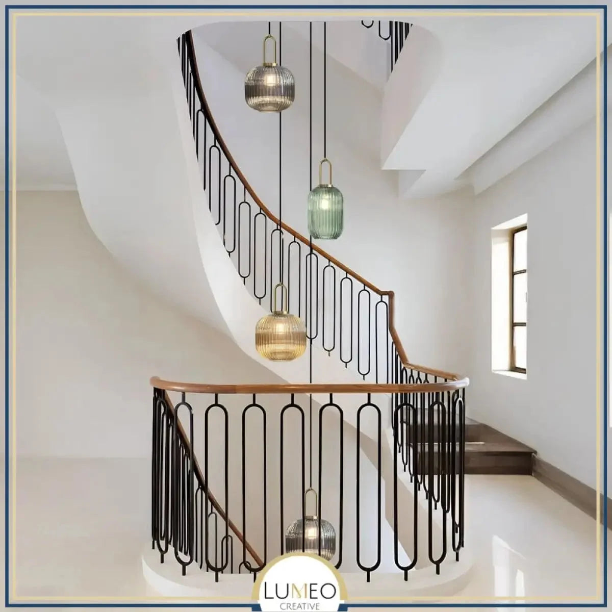 Lampada a Sospensione Chic in Vetro Vintage — foto 22