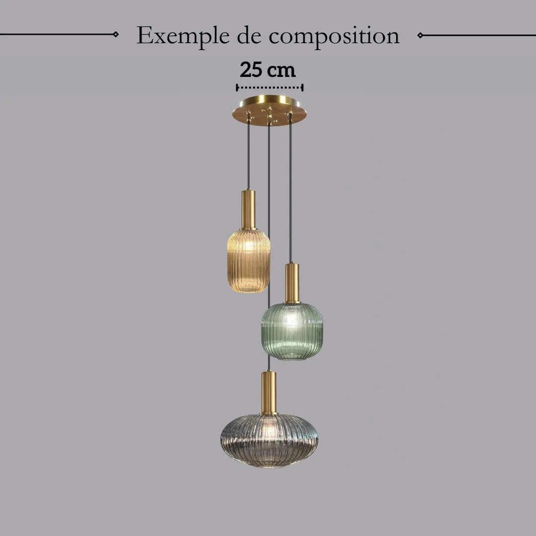 Lampada a Sospensione Chic in Vetro Vintage — foto 27