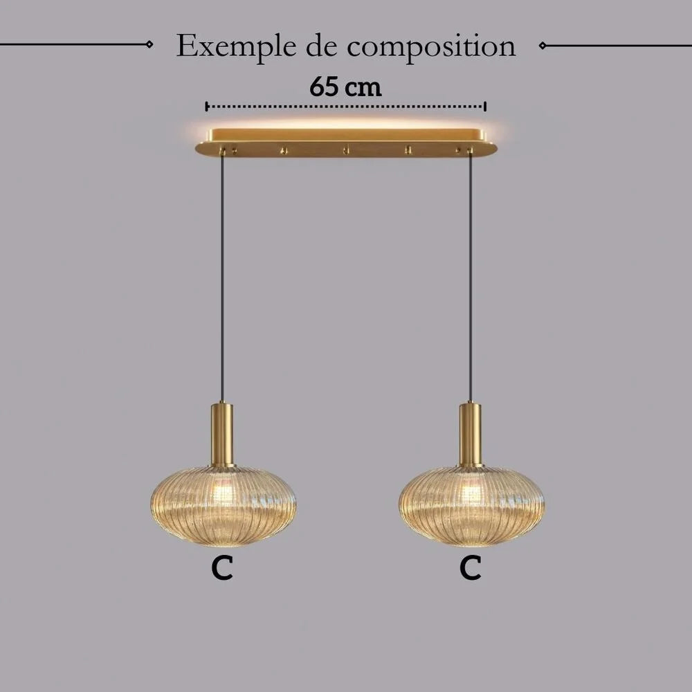 Lampada a Sospensione Chic in Vetro Vintage — foto 28