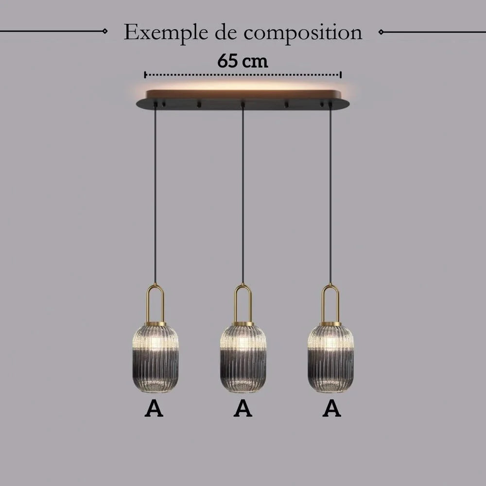 Lampada a Sospensione Chic in Vetro Vintage — foto 29